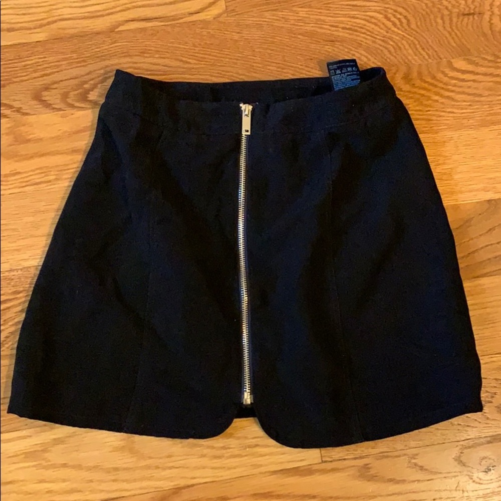 Black mini skirt